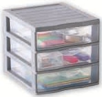 Module 3 tiroirs - Format A6 - U - Super U à Rouen Module 3 tiroirs - Format A6 - U en promo chez Super U Rouen à 5,59 €