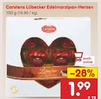 Lübecker Edelmarzipan-Herzen im Angebot bei Netto Marken-Discount in Freiburg Lübecker Edelmarzipan-Herzen Angebote von Carstens bei Netto Marken-Discount Freiburg für 1,99 €