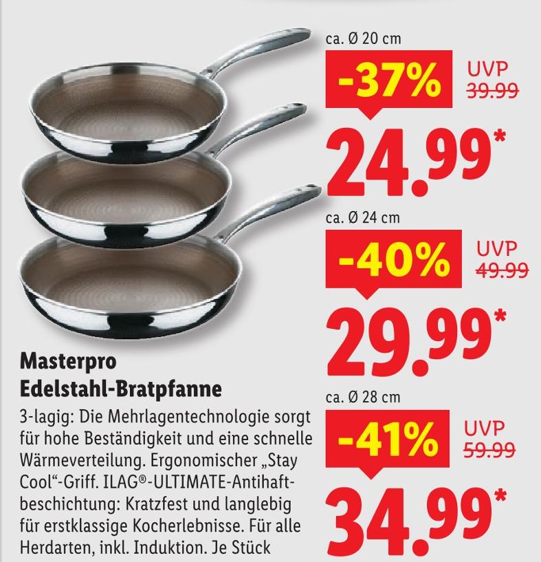 Edelstahl-Bratpfanne