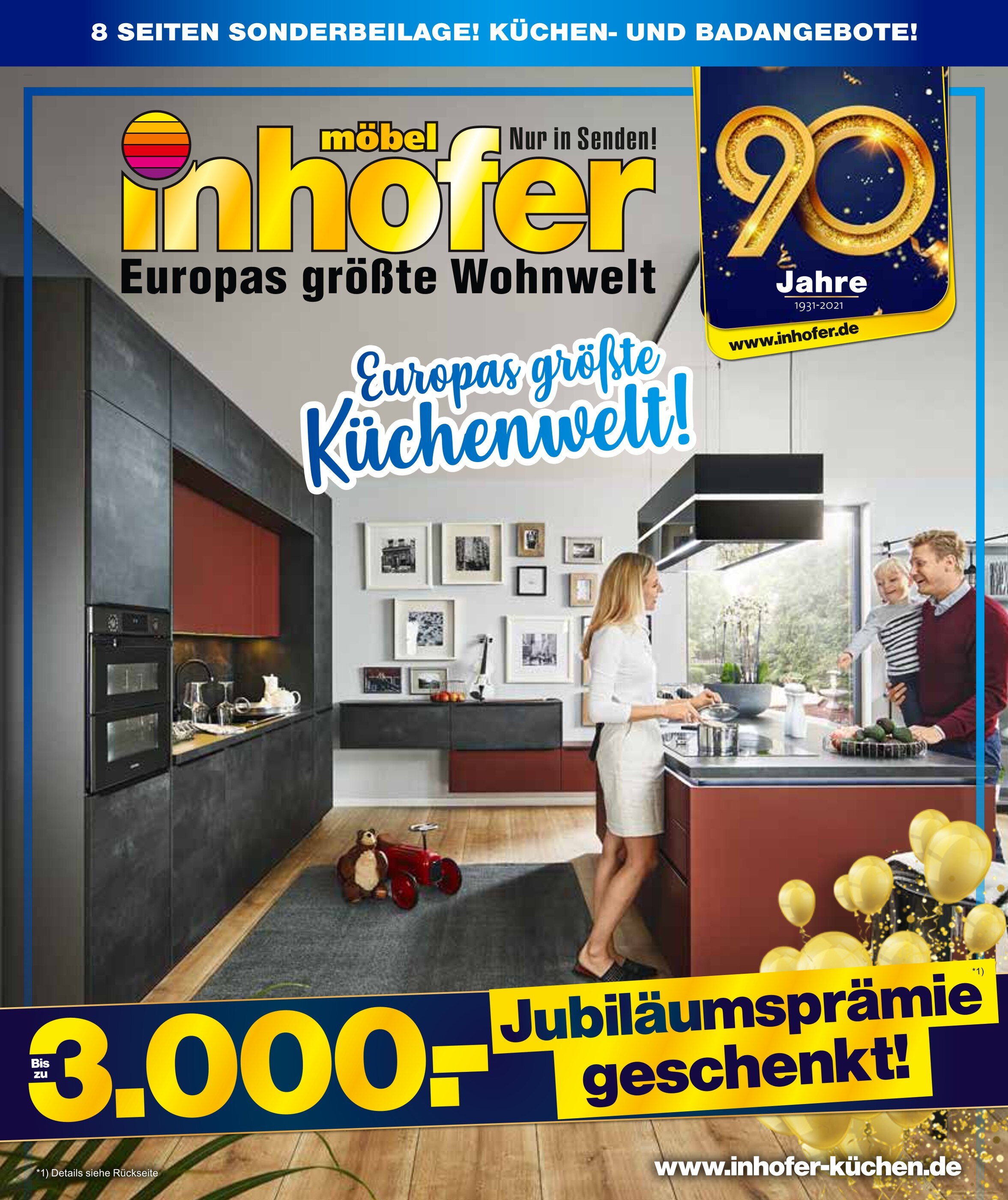Möbel Inhofer Prospekt für Weißenhorn mit 8 Seiten Möbel Inhofer Prospekt für Weißenhorn: "Europas größte Küchenwelt!", 8 Seiten, 23.09.2021 - 09.10.2021