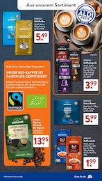 Bio Kaffee im ALDI SÜD Prospekt Bio Kaffee im ALDI SÜD Prospekt Gutes für Alle. auf S. 27