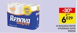 24 rouleaux papier hygiènique Super - Renova - Supeco 24 rouleaux papier hygiènique Super - Renova à 6,29 € dans le catalogue Supeco