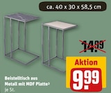 Beistelltisch aus Metall mit MDF Platte Angebote bei REWE Freiberg für 9,99 €