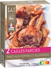 2 cailles farcies, farce aux pommes et aux raisins - Picard à 7,80 € dans le catalogue Picard