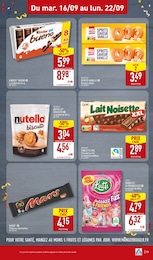 Prix et réduction Chocolat Lait Noisettes dans le prospectus Aldi en cours Offre Chocolat Lait Noisettes dans le catalogue Aldi du moment à la page 13
