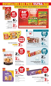 Promotion Nutella dans le prospectus Hyper U, valable du 26/08/2025 au 07/09/2025 Promo Nutella dans le catalogue Hyper U du moment à la page 19