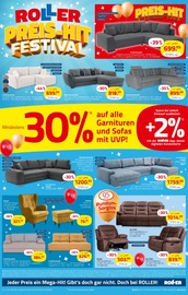 2-Sitzer Sofa Angebote im Prospekt "PREIS-HIT FESTIVAL" von ROLLER auf Seite 2