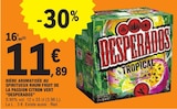 Tropical Bière aromatisée au spiritueux rhum fruit de la passion citron vert - Desperados en promo chez E.Leclerc Tropical Bière aromatisée au spiritueux rhum fruit de la passion citron vert - Desperados dans le catalogue E.Leclerc