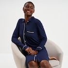 Chemise de nuit liquette boutonnée bleu marine femme à 22,99 € dans le catalogue La Halle