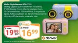 Kinder-Digitalkamera KCA-1351 Angebote von Denver bei GLOBUS Gera für 16,99 €