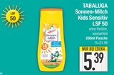 Sonnen-Milch Kids Sensitiv LSF 50 von Tabaluga im aktuellen EDEKA Prospekt für 5,39 €