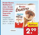 Aktuelles Bueno Waffelhörnchen, Schokoladen Stieleis oder Yogurette Stieleis Angebot bei Netto Marken-Discount in Bochum ab 2,99 €