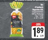E center Karlstadt - 4 Sandwich Baguettes XXL Angebot im Prospekt 4 Sandwich Baguettes XXL bei E center im Karlstadt Prospekt für 1,89 €