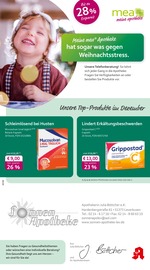 mea - meine apotheke Apotheken Prospekt der aktuellen Woche mit 4 Seiten, gültig von 01.12.2025 bis 31.12.2025, in Leverkusen und Umgebung Aktueller mea - meine apotheke Apotheken Prospekt in Leverkusen und Umgebung, "Unsere Dezember-Angebote" mit 4 Seiten, 01.12.2025 - 31.12.2025