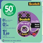 Dévidoir de ruban adhésif - Scotch en promo chez Intermarché Super Saint-Malo à 0,94 €
