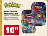 Mini-Tin-Box Mega Helden im Angebot bei Marktkauf in Aalen Mini-Tin-Box Mega Helden Angebote von Pokémon bei Marktkauf Aalen für 10,99 €