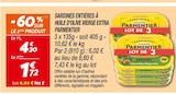 Sardines entières à huile d'olive vierge extra - Parmentier en promo chez Netto Romans-sur-Isère à 1,72 €