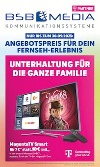 Aktueller BSB mobilfunk Prospekt "ANGEBOTSPREIS FÜR DEIN FERNSEH-ERLEBNIS" Seite 1 von 12 Seiten