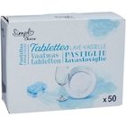 Tablettes lave-vaisselle - SIMPL - Carrefour à Vaulx-en-Velin Tablettes lave-vaisselle - SIMPL en promo chez Carrefour Vaulx-en-Velin à 2,79 €