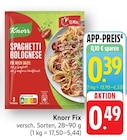 E center Filderstadt - Fix Spaghetti Bolognese Angebot im Prospekt Fix Spaghetti Bolognese bei E center im Filderstadt Prospekt für 0,39 €