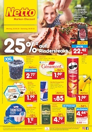 Netto Marken-Discount Prospekt für Trebsen/Mulde: 25% auf Rindersteaks, 41 Seiten, 23.05.2022 - 28.05.2022