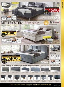 Bett im aktuellen BRAUN Möbel-Center Prospekt (Reutlingen) Bett im BRAUN Möbel-Center Prospekt "Verlängert - wir feiern weiter!" mit 16 Seiten (Reutlingen)