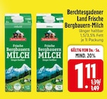 Bergbauern im EDEKA Prospekt Frische Bergbauern-Milch 1,5% Fett von Berchtesgadener Land im aktuellen EDEKA Prospekt für 1,11 €