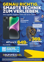 Aktueller EURONICS Prospekt mit Handy, "GENAU RICHTIG. SMARTE TECHNIK ZUM VERLIEBEN.", Seite 1