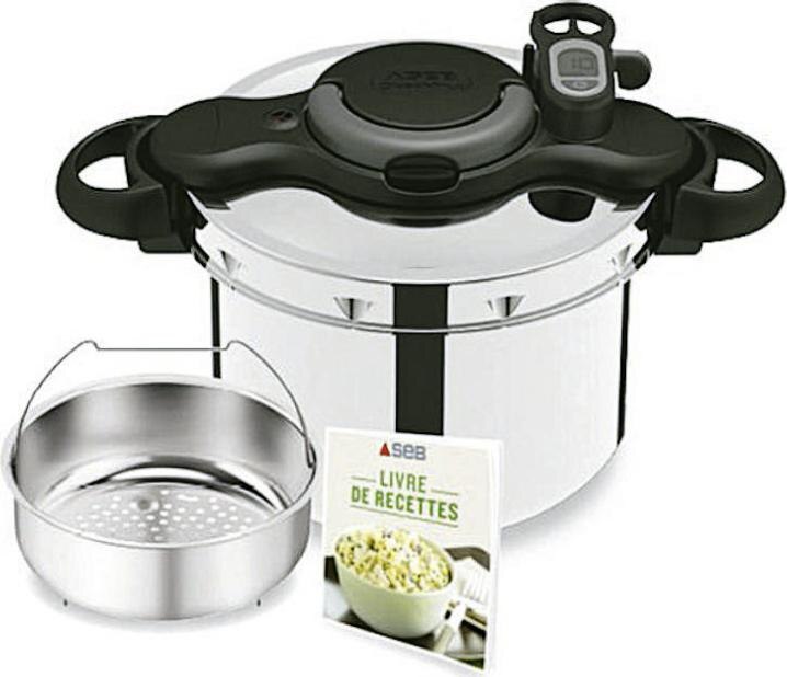 Casino Supermarchés Saint-Germain-en-Laye - Cocotte-minute 7,5L Noir/Gris CLIPSOMINUT EXPERTISE Promo Cocotte-minute 7,5L Noir/Gris CLIPSOMINUT EXPERTISE dans le catalogue Casino Supermarchés BLACK FRIDAY à Saint-Germain-en-Laye