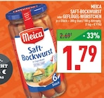 Saft-Bockwurst von Meica für 1,79 € bei Marktkauf im Angebot Saft-Bockwurst von Meica im aktuellen Marktkauf Prospekt