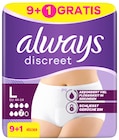 Discreet Pants oder Big Pack im Rossmann Prospekt Discreet Pants oder Big Pack von Always im aktuellen Rossmann Prospekt für 7,77 €