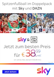 Sky Prospekt "Spitzenfußball im Doppelpack mit Sky und DAZN" für Luckenwalde, 4 Seiten, 01.02.2023 - 15.02.2023