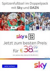 Aktueller Sky Sulz Prospekt "Spitzenfußball im Doppelpack mit Sky und DAZN" mit 4 Seiten