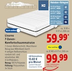 7-Zonen-Komfortschaummatratze im Angebot bei Lidl in Villingen-Schwenningen 7-Zonen-Komfortschaummatratze Angebote von Livarno bei Lidl Villingen-Schwenningen für 59,99 €