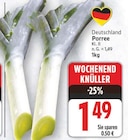 Porree für 1,49 € bei E center im Angebot Porree im aktuellen E center Prospekt