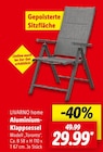 Aluminium-Klappsessel Angebote von LIVARNO home bei Lidl Freiburg für 29,99 €