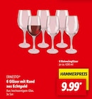 6 Gläser mit Rand aus Echtgold Angebote von Ernesto bei Lidl Frankfurt für 9,99 €
