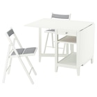 Tisch und 2 Stühle Klapptisch weiß/klappbar weiß/Knisa hellgrau von NÄSINGE / FRÖSVI im aktuellen IKEA Prospekt für 298,98 €