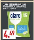 Geschirrspültabs im Angebot bei Marktkauf in Duisburg Geschirrspültabs Angebote von CLARO bei Marktkauf Duisburg für 4,49 €