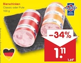 Bierschinken Classic oder Pute bei Netto Marken-Discount im Prospekt "" für 1,11 €