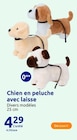 Chien en peluche avec laisse dans le catalogue Action