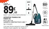 Aspirateur traineau sac power xxl - ROWENTA en promo chez E.Leclerc Nancy à 89,63 €