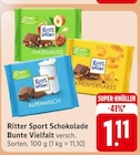 Schokolade Bunte Vielfalt Angebote von Ritter Sport bei EDEKA Bensheim für 1,11 €