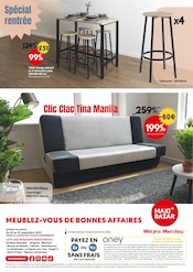 Promos Canapé-Lit dans le catalogue "Meublez-vous de bonnes affaires" de Maxi Bazar à la page 8