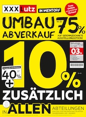 Aktueller XXXLutz Möbelhäuser Möbel & Einrichtung Prospekt in Drochtersen und Umgebung, "UMBAUABVERKAUF" mit 32 Seiten, 28.10.2024 - 10.11.2024