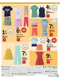 Prix et réduction Vêtement Bébé dans le prospectus E.Leclerc en cours Offre Vêtement Bébé dans le catalogue E.Leclerc du moment à la page 23