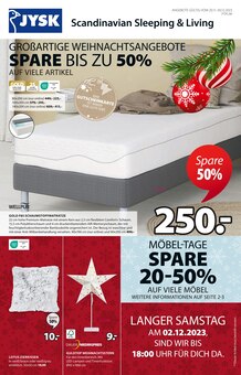 JYSK Prospekt der Woche "GROßARTIGE WEIHNACHTSANGEBOTE" Seite 1, 20.11.2023 bis 30.12.2023 für Düsseldorf Aktueller JYSK Prospekt "GROßARTIGE WEIHNACHTSANGEBOTE" Seite 1 von 26 Seiten für Düsseldorf