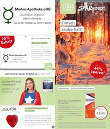 LINDA Premiumapotheke Mittweida Prospekt der aktuellen Woche, gültig von 01.11.2025 bis 30.11.2025 Aktueller LINDA Premiumapotheke Mittweida Prospekt "Aktuelle Angebote" mit 3 Seiten