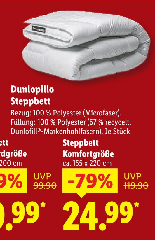 Steppbett Komfortgröße