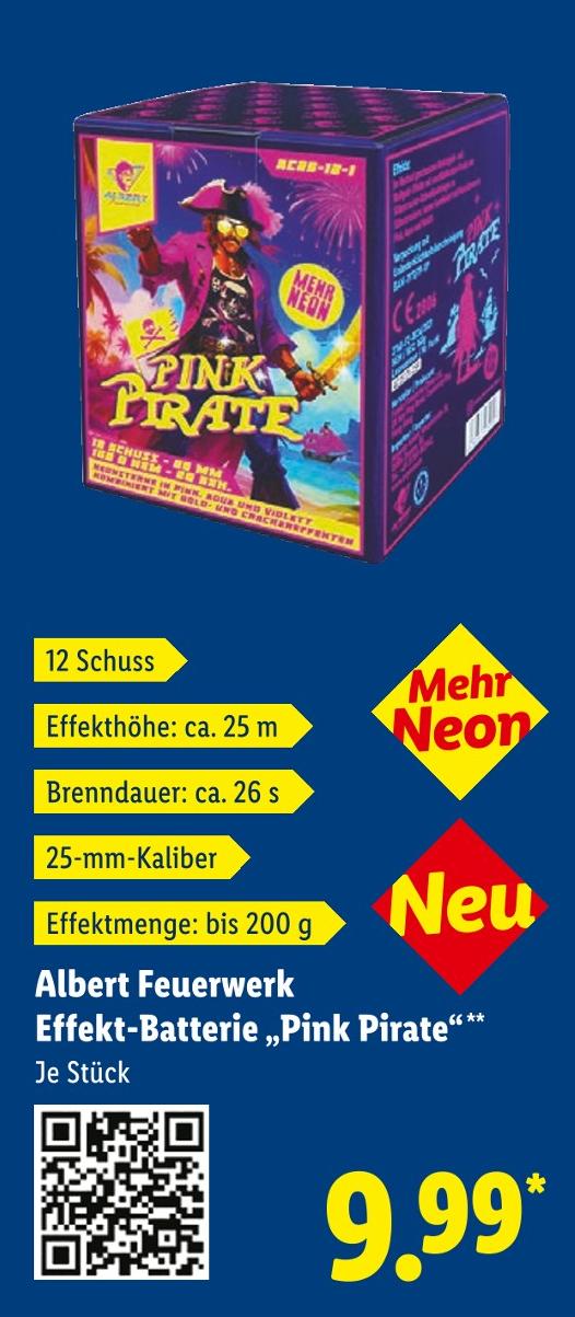 Effekt-Batterie „Pink Pirate“
